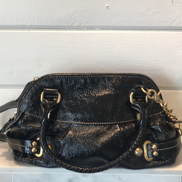 Elliot Lucca Black Patent Leather Bag Preloved - Picture 5 of 8